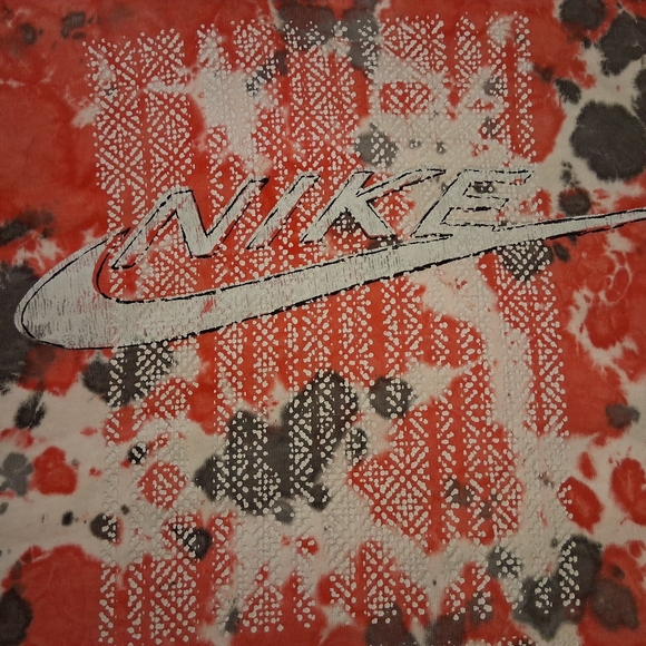 Nike Air Max90 Red And Grey Tie-Dye T-Shirt NWT Size Large FN1839-657 - Picture 5 of 7